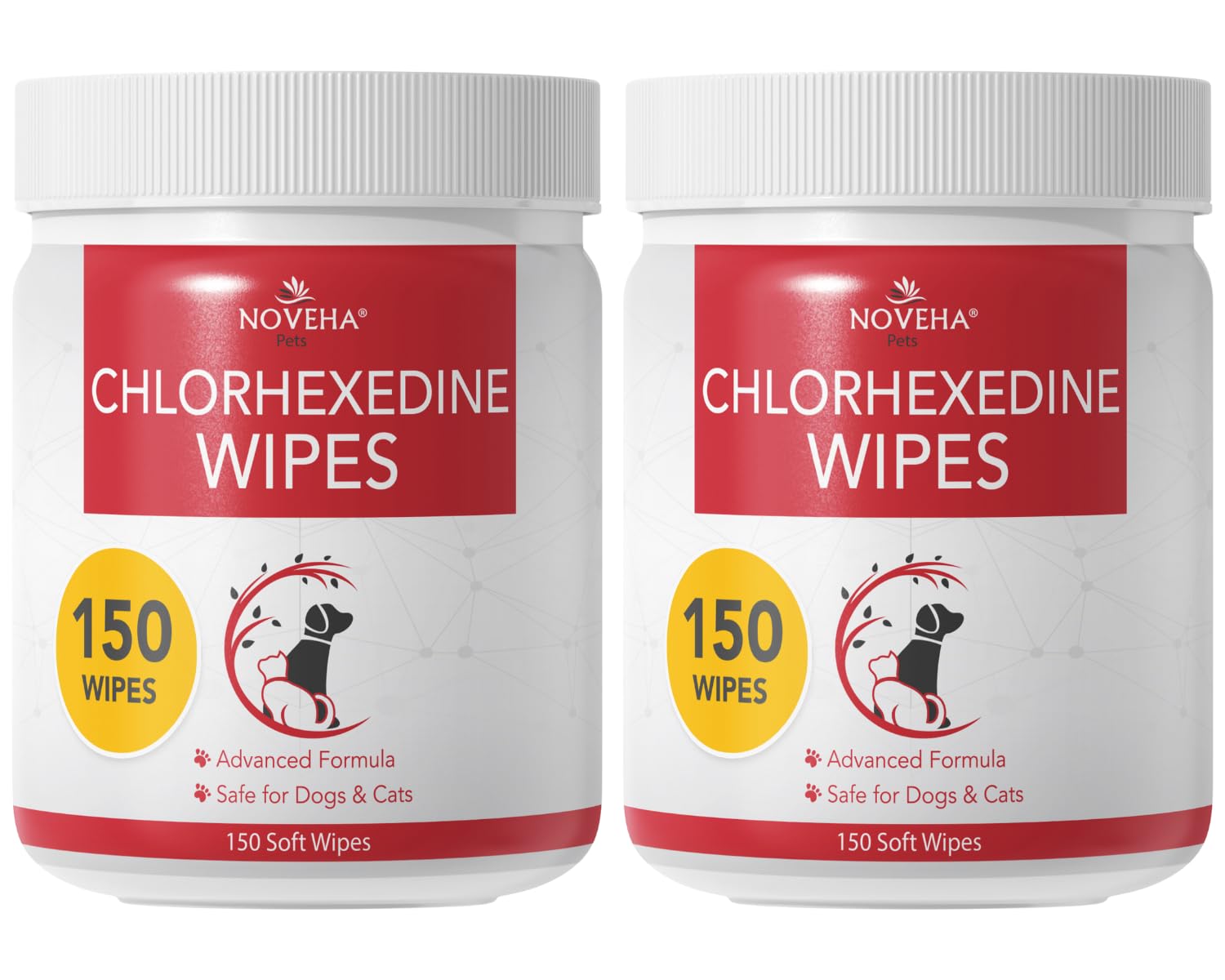 NOVEHA Pet Wipes for facial folds offer gentle cleansing and skin care.