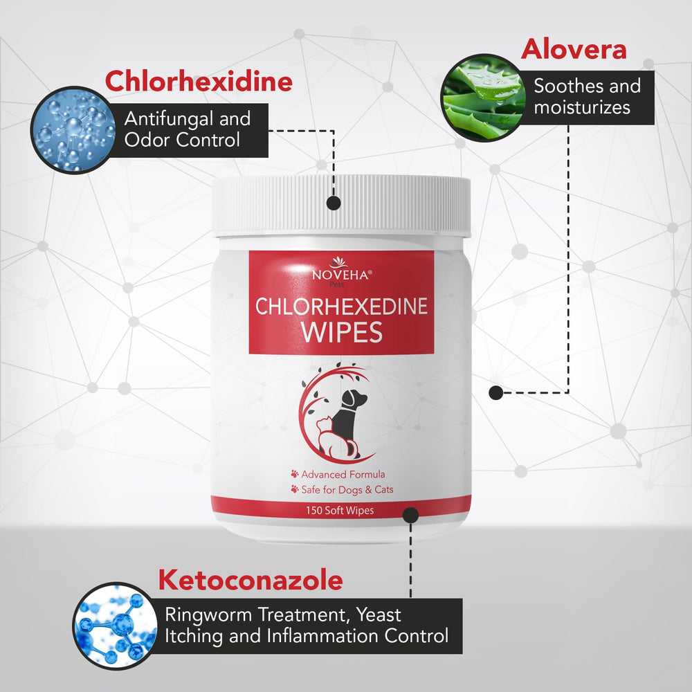NOVEHA Pet Wipes finger folds detail for quick on-the-go care.