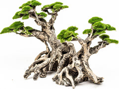 Novelsite bonsai tree with faux moss adds natural ambiance and hiding spots for fish.