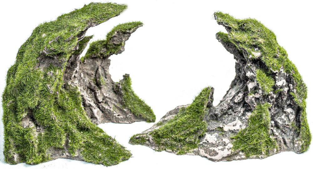 Novelsite rock ornaments showcase vibrant color and safe fish hiding spots.