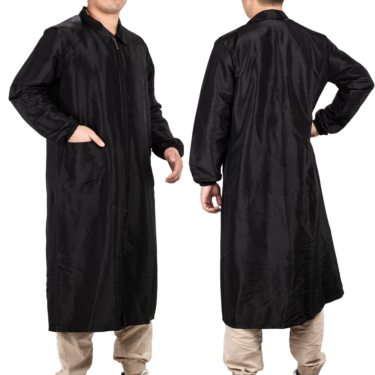 Noverlife grooming workwear side pocket view highlighting practical tool pockets for grooming.