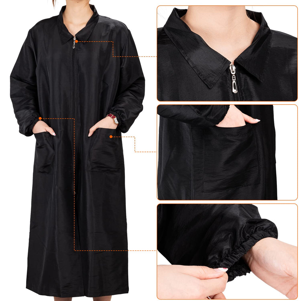 Noverlife coat with zipper-cover enhances easy wear and removal during busy grooming.