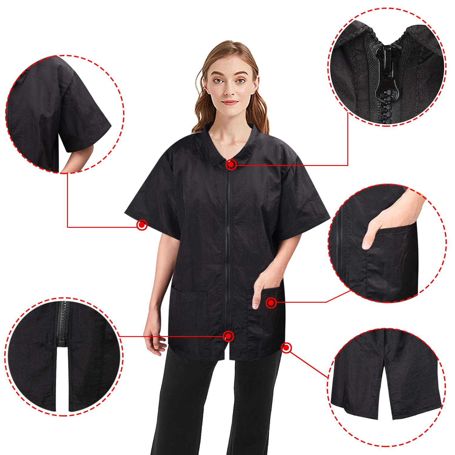 Noverlife pet grooming jacket anti-static design reduces cling during grooming