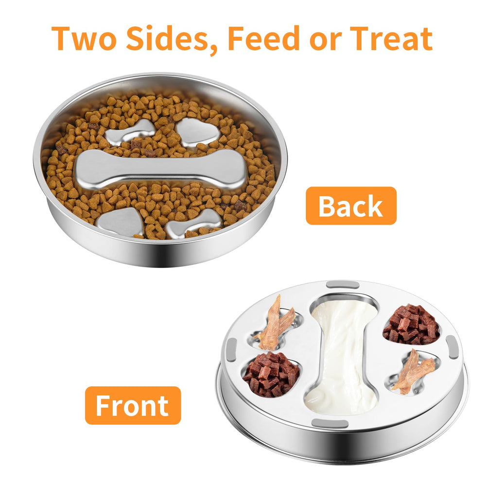 Novery slow-feeder bowl 2-cups capacity suits medium-sized dogs and cats.