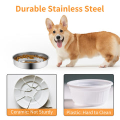 Novery slow-feeder bowl non-slip bottom stabilizes during energetic meals.