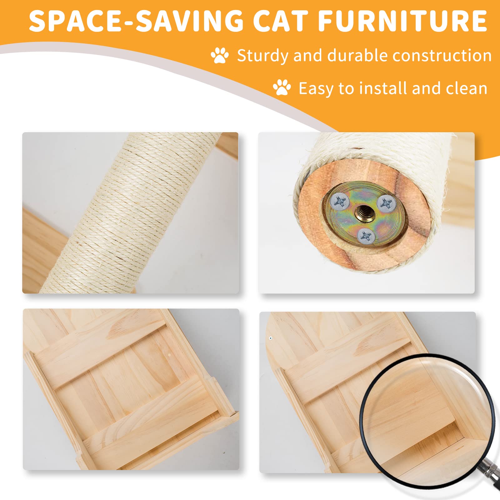 NOVGOBHOT cat wall shelves easy-install kit simplifies setup.