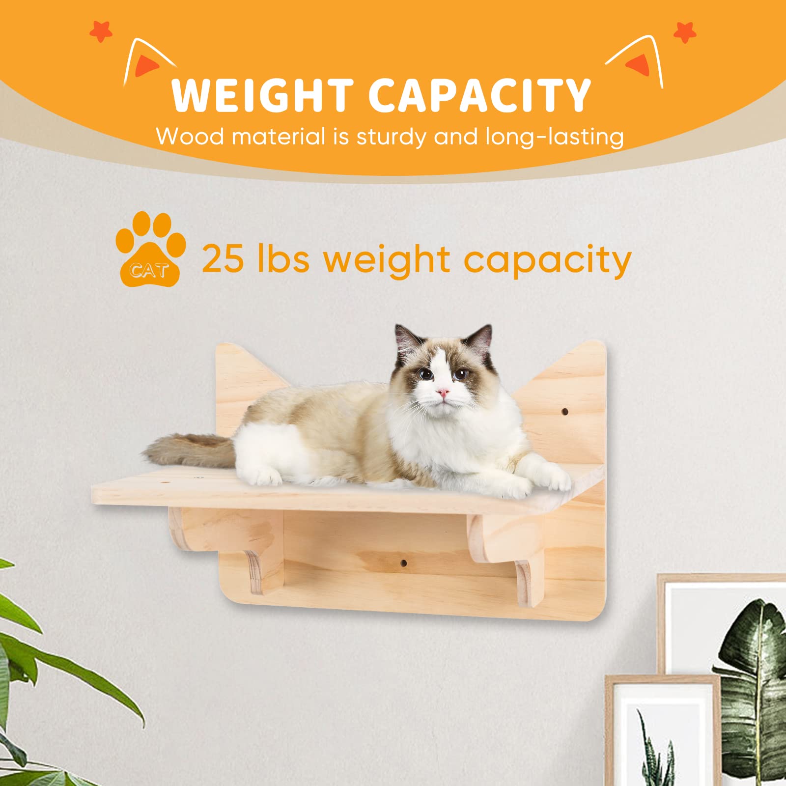 NOVGOBHOT cat wall shelves multi-level layout encourages exploration and exercise.