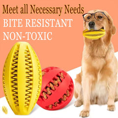 Novique puppy treat ball in action promoting mental stimulation and training rewards.