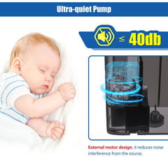 Novique HOB Slim flow-control valve enabling adjustable water flow for various species.