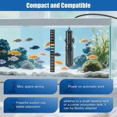 Novique IPX8 waterproof heater keeps water and fish safe during routine maintenance.