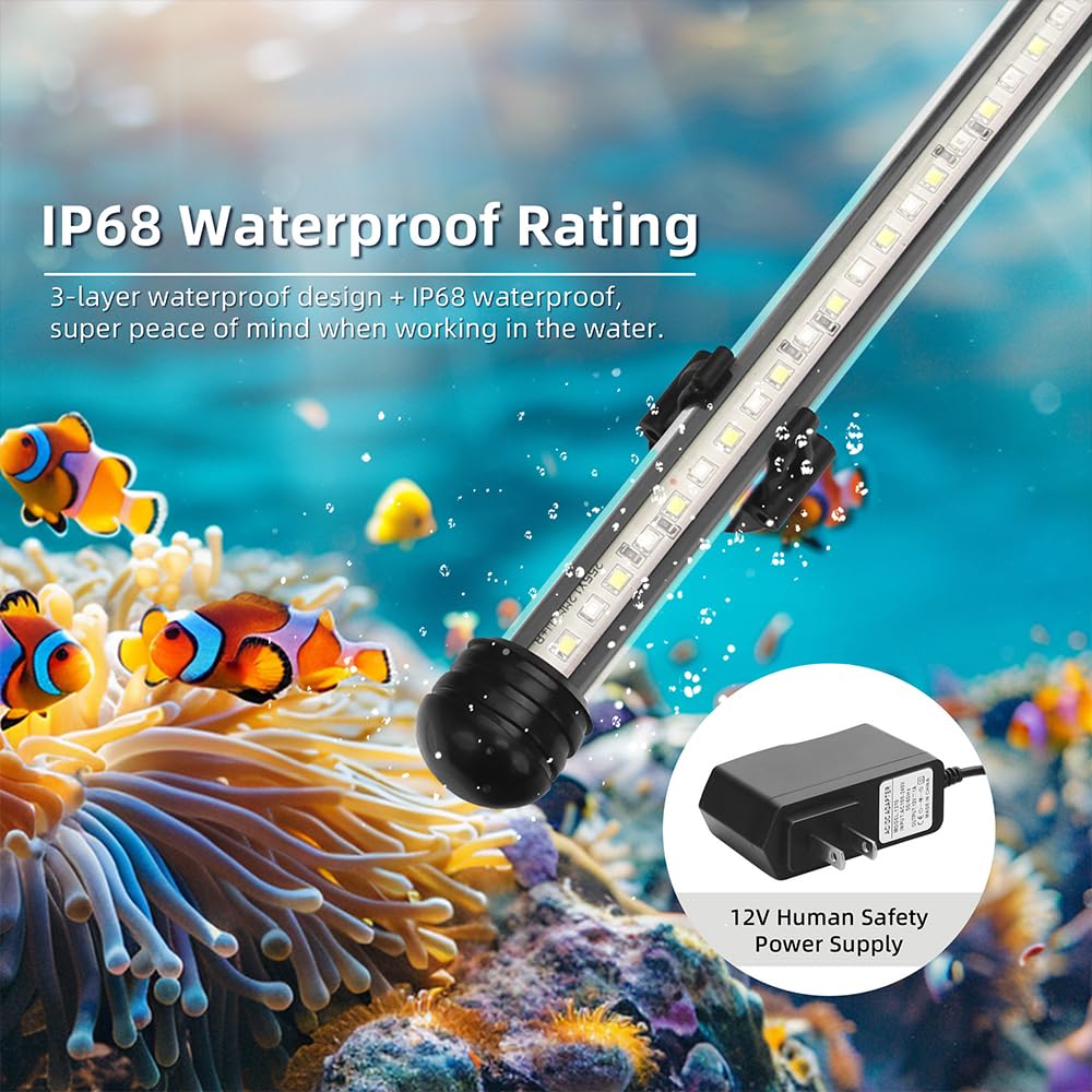 Novique IP68 waterproof submersible design keeps the light safe when fully submerged.