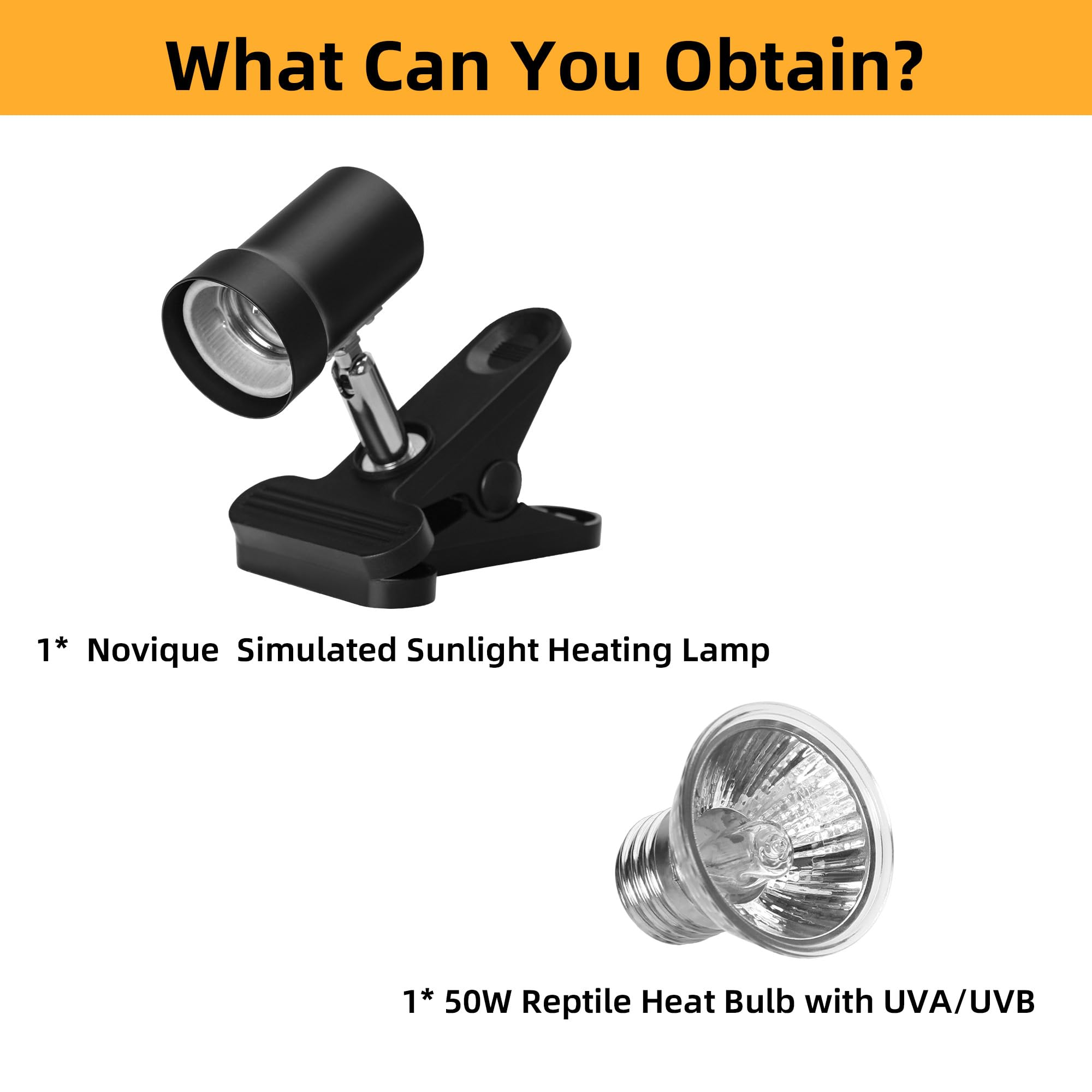 Novique wide compatibility with various bulbs for turtles geckos and lizards