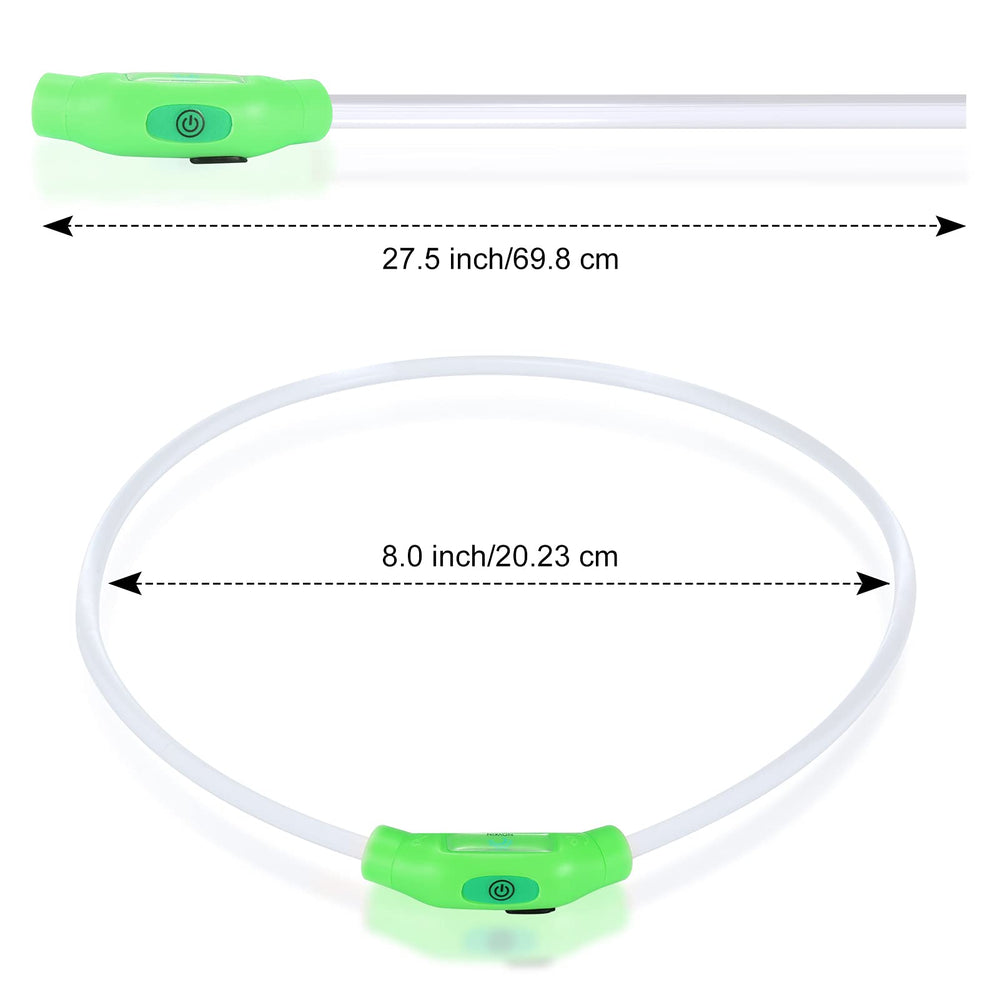 Novkin LED dog collar blue visibility up to 500 meters in darkness.