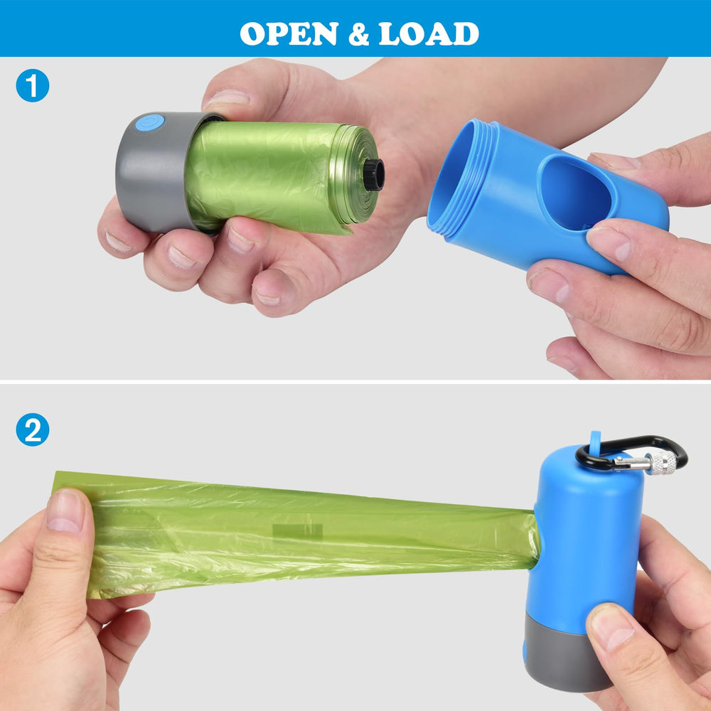 Novkin LED flashlight activation on dispenser enhances low-light visibility.