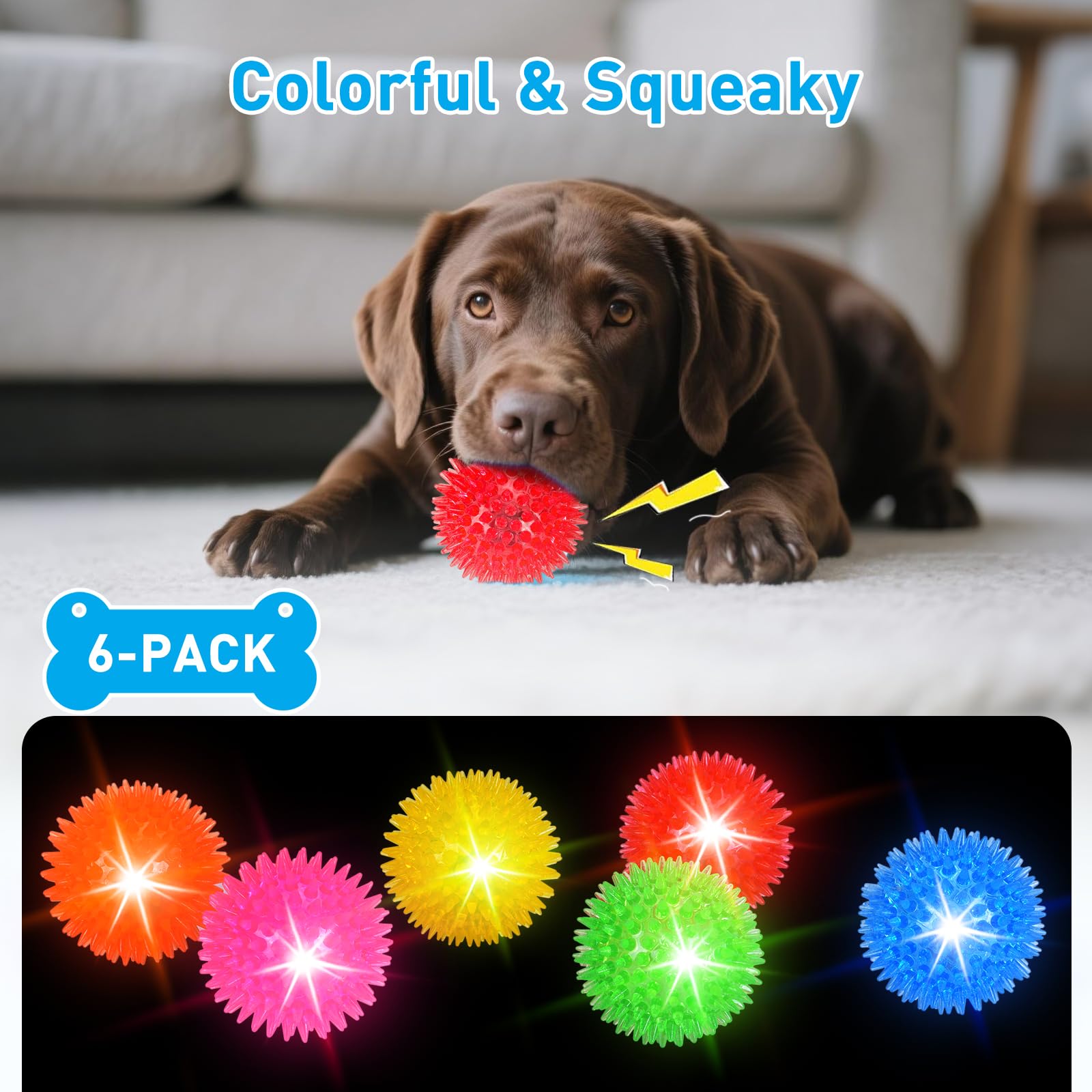 Novkin multi-color dog ball pack keeps fetch sessions visually engaging