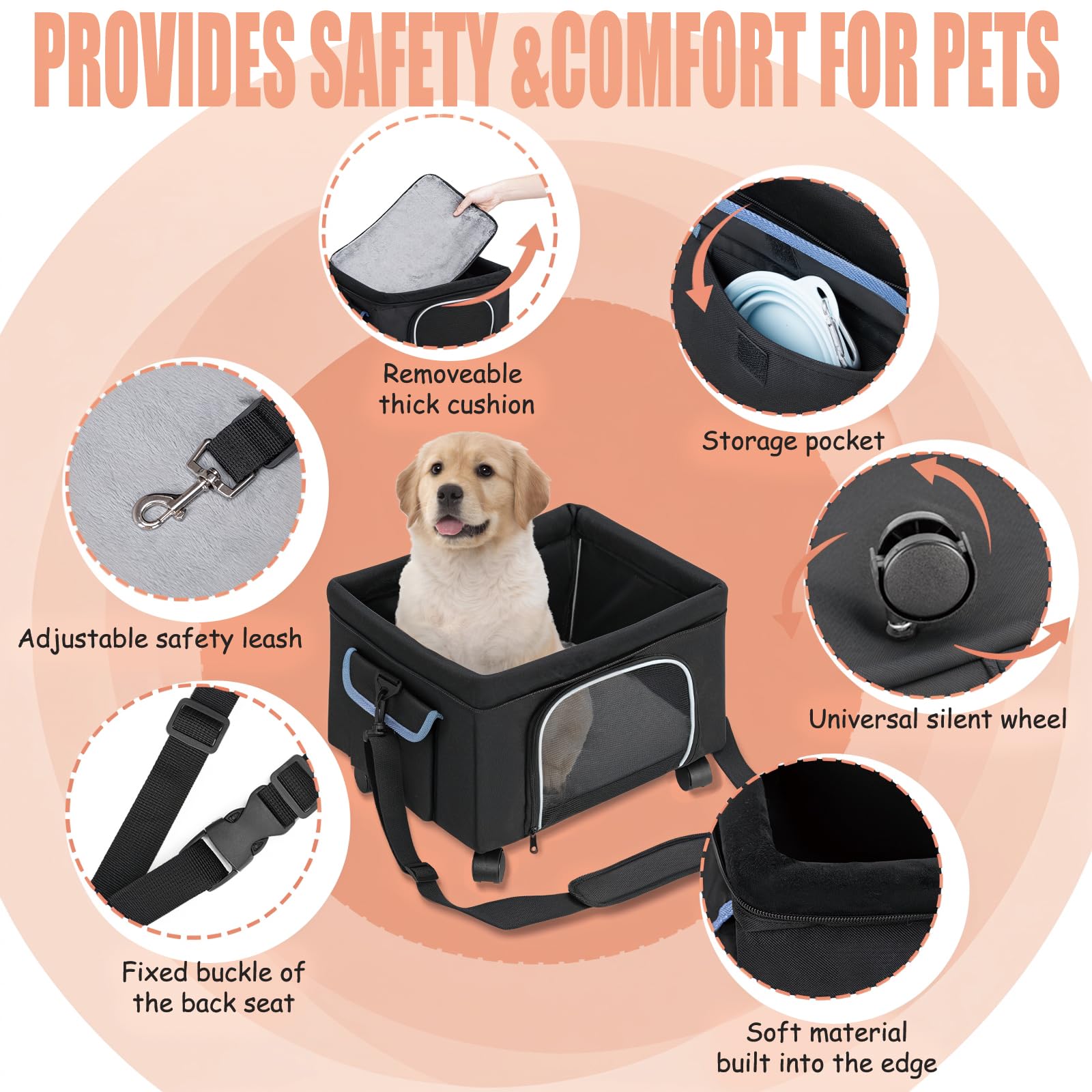NOVOLAB cozy home bed setup for pets after car rides