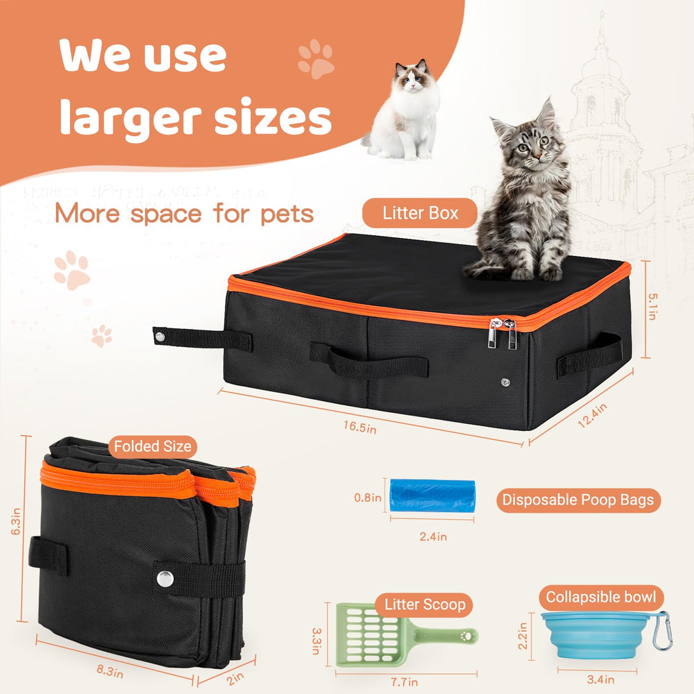 NOVOLAB cat travel litter box folded compact for easy packing