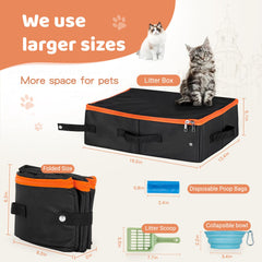 NOVOLAB cat travel litter box folded compact for easy packing