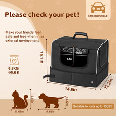 NOVOLAB cat travel-litter-box inside view shows sturdy foldable design.