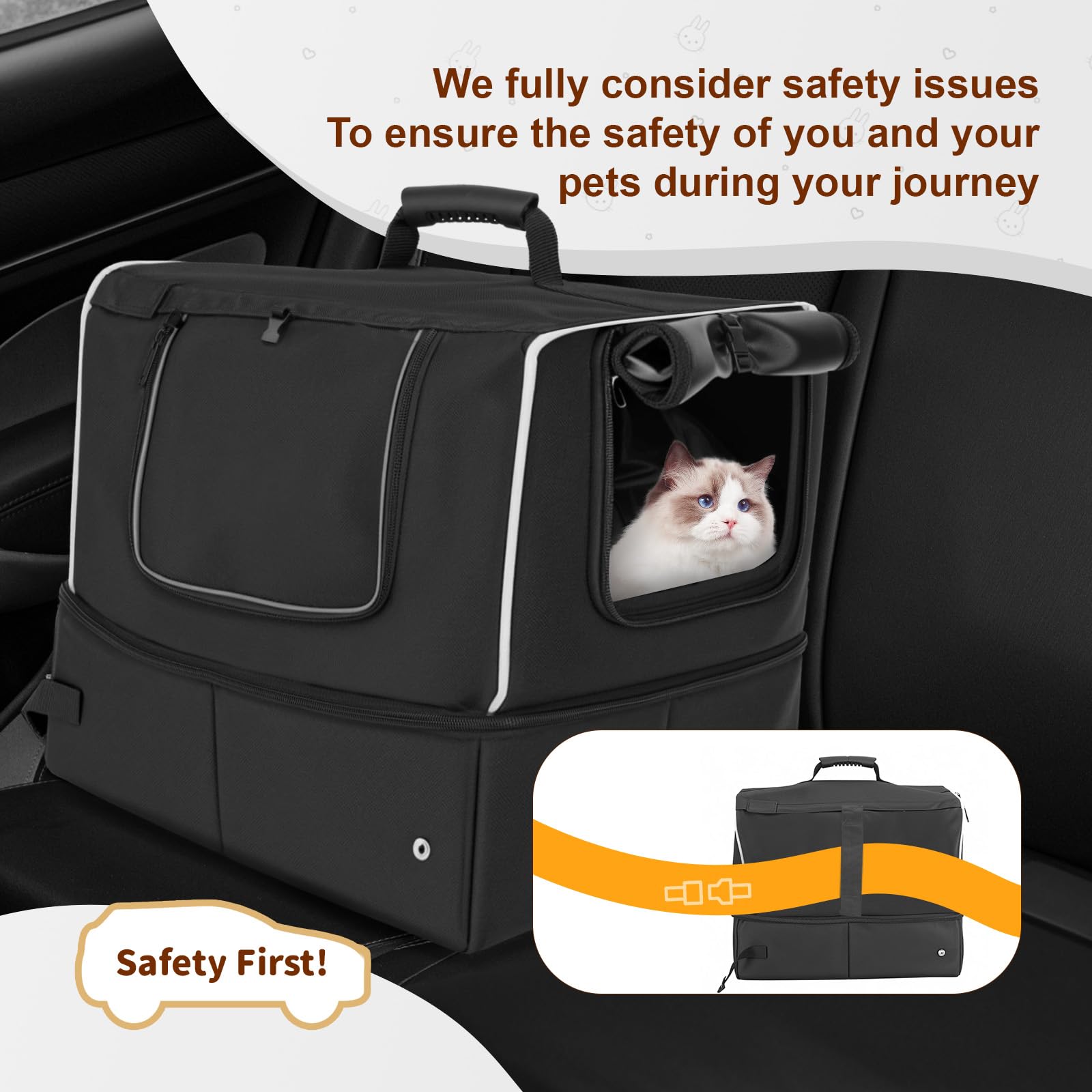 NOVOLAB collapsible bowls pack for car trips with cats.