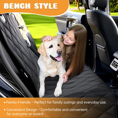 Novotopia dog seat cover side wings 9-inch protect edges and prevent paw snagging