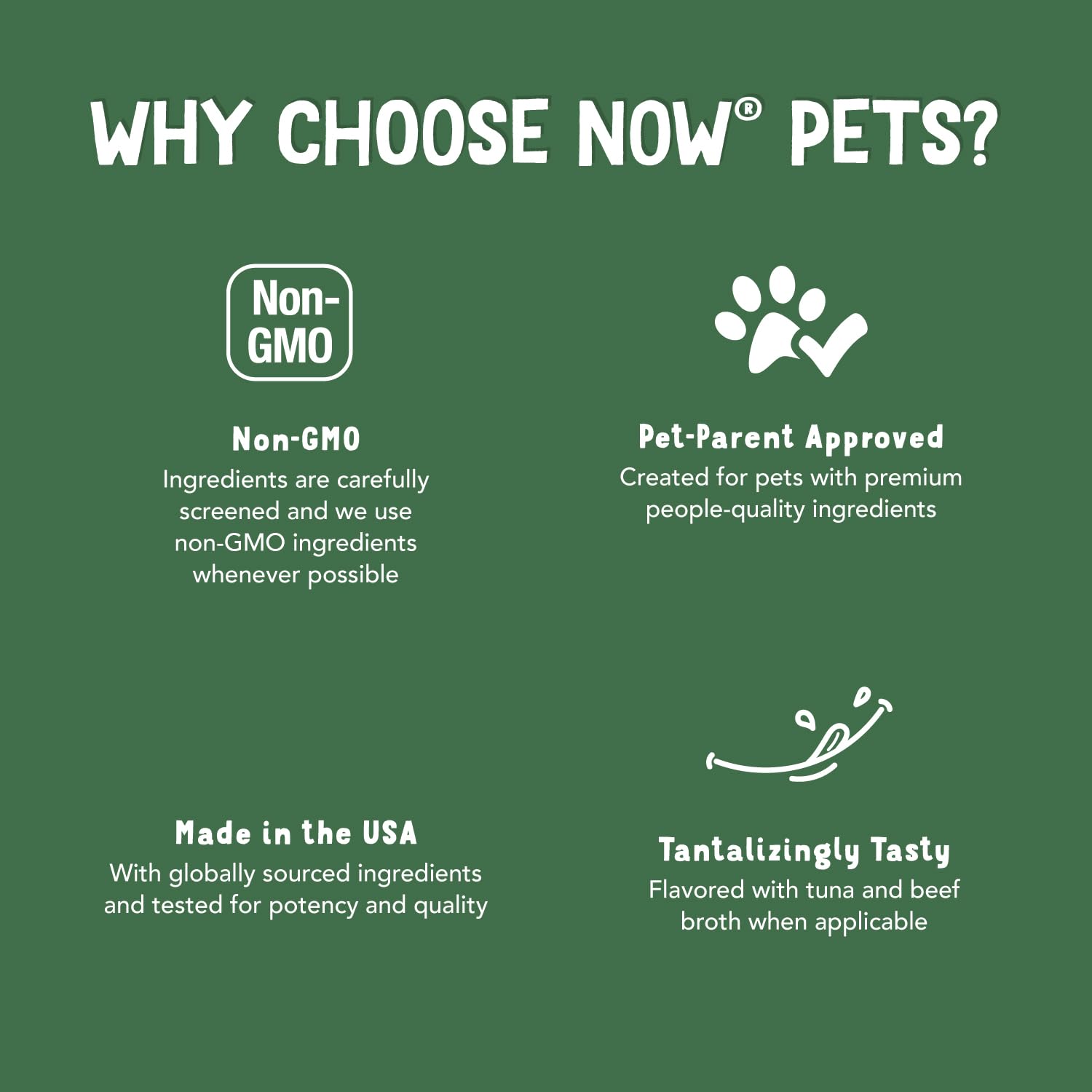 NOW Pets cardiovascular-support chicken bone broth flavor enhances palatability