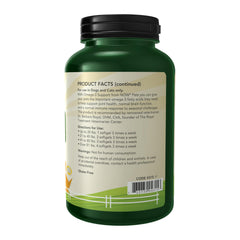 NOW Pets Omega-3 softgels label highlights sustainably sourced anchovy and sardine oils.