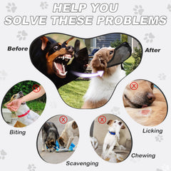 NOWAWEVE dog muzzle with adjustable neck strap for a secure fit.