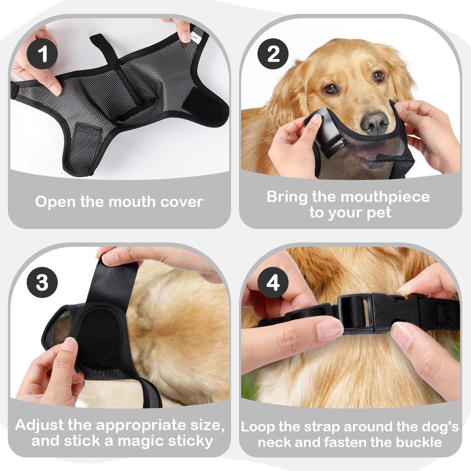 NOWAWEVE dog muzzle available in large fit for versatile dogs.