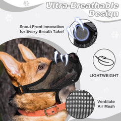 NOWAWEVE dog muzzle is lightweight, ideal for long outings.