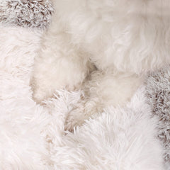 NOYAL Round Hooded Bed closeup plush highlights ultra-soft fabric texture and comfort