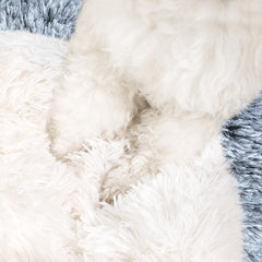 NOYAL round hooded donut bed waterproof base highlighted to handle spills.