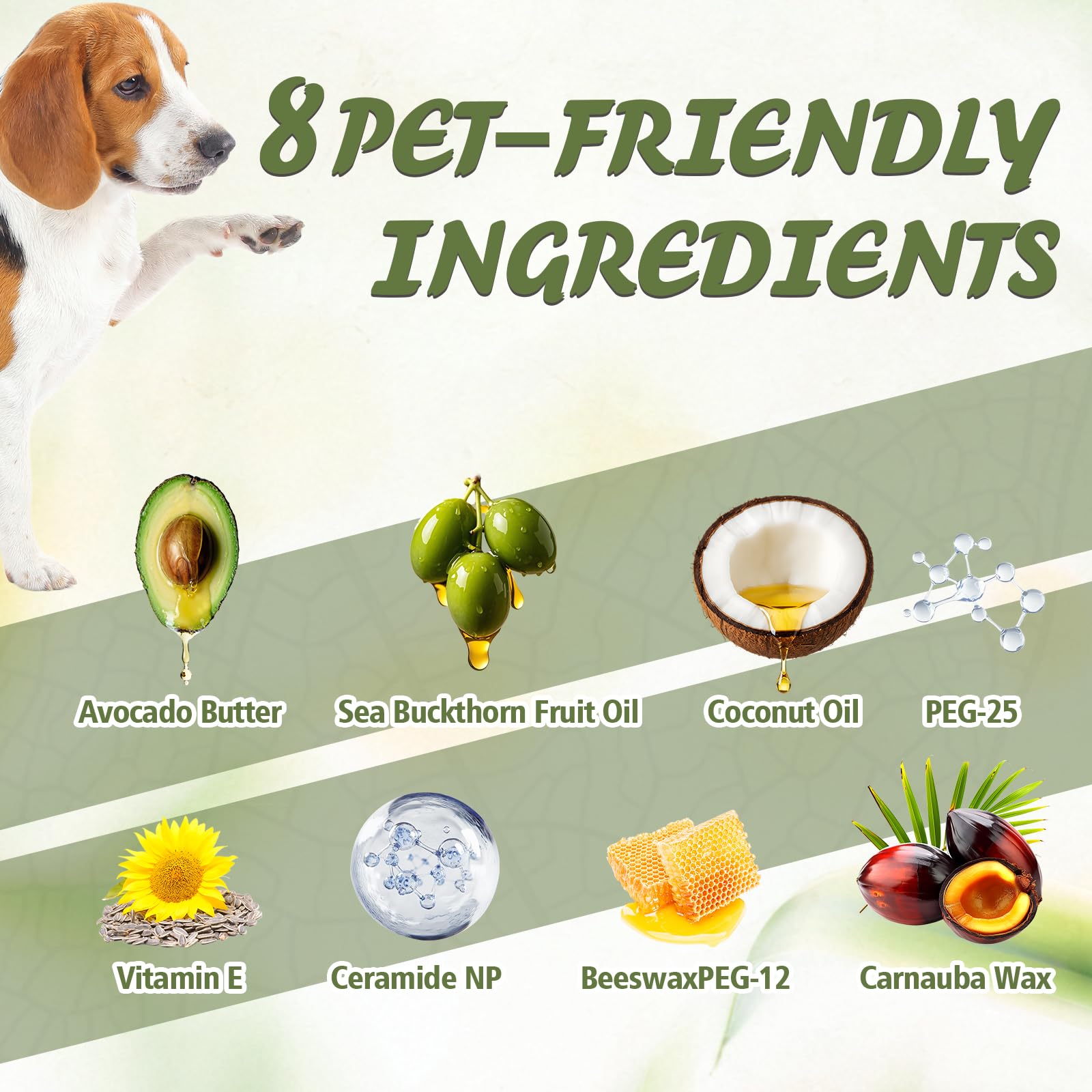 Nozerix dog paw balm application close-up showing smooth formula.