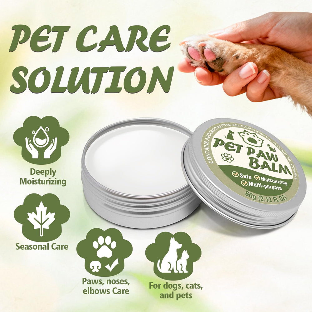 Nozerix paw balm on a dog's paw to moisturize dry pads.