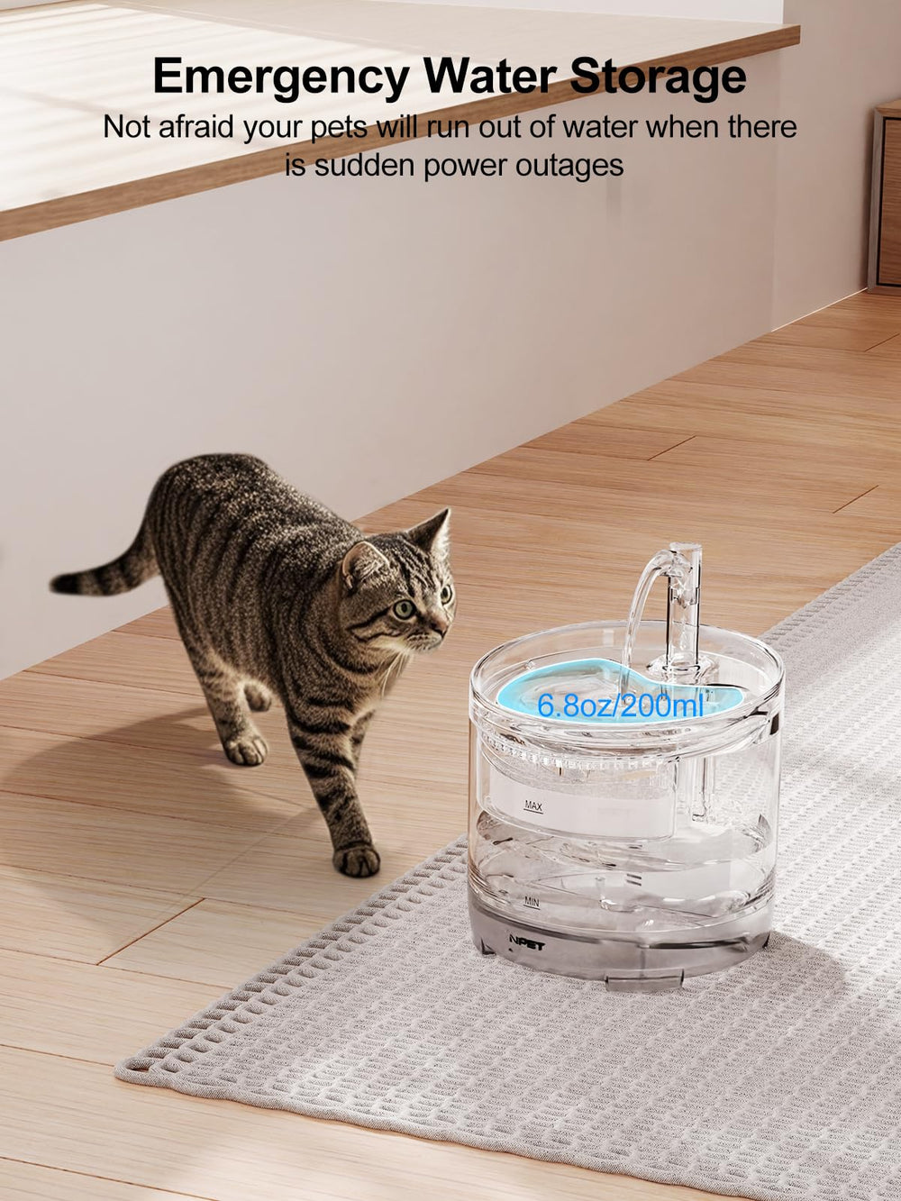 NPET WF050TP surge mode for encouraging hydration