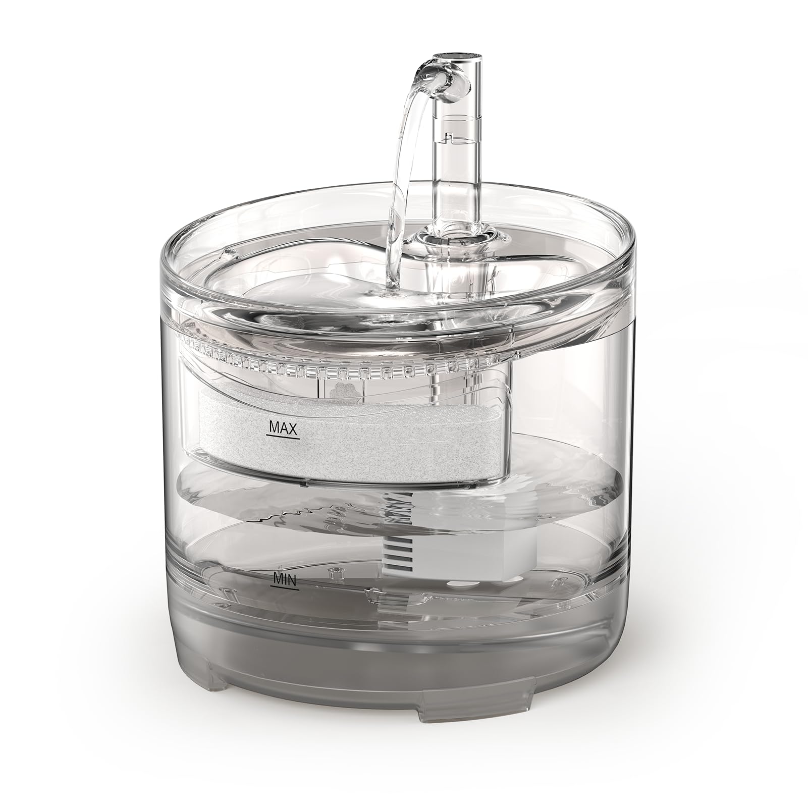 NPET WF050TP transparent tank view showing water level for easy monitoring