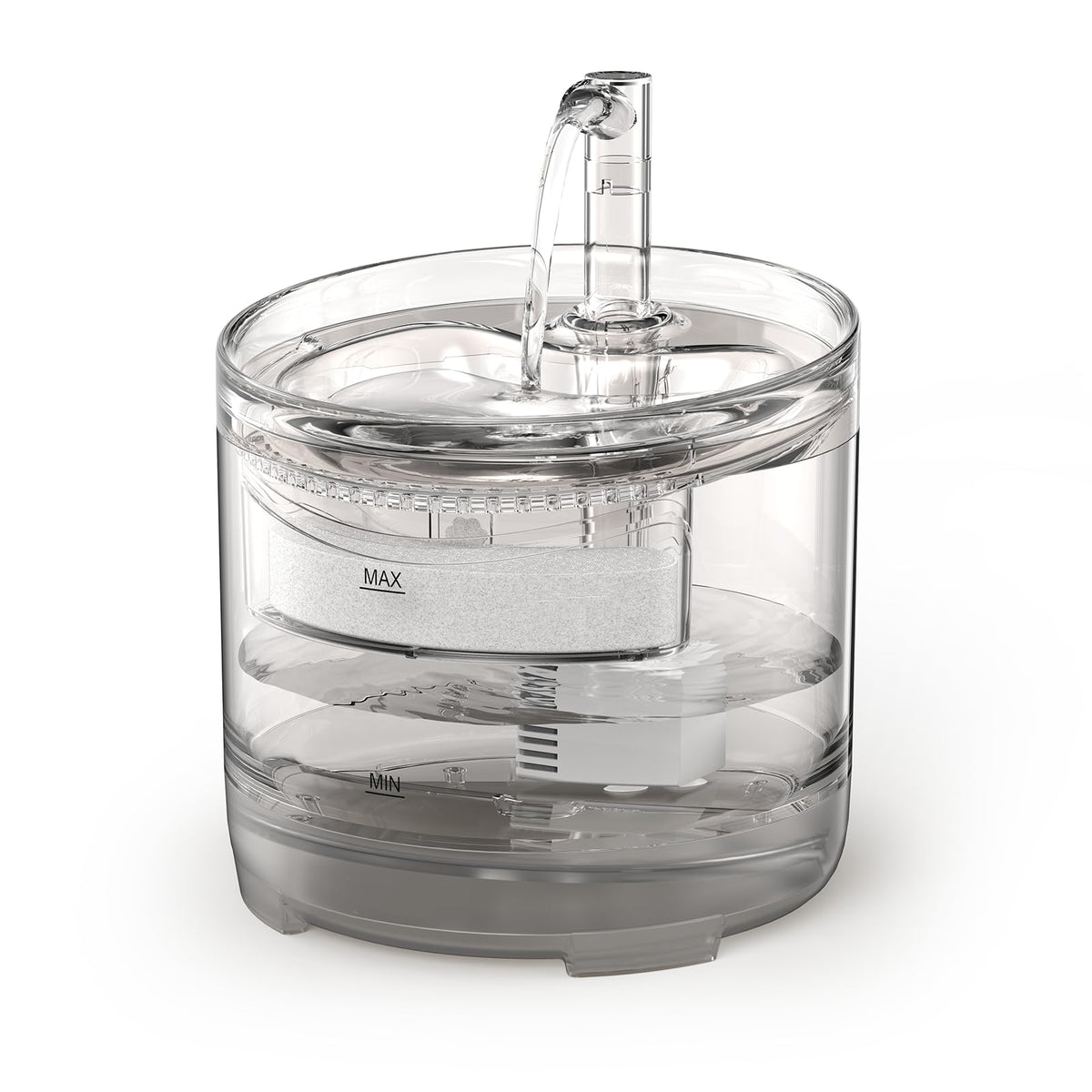 NPET WF050TP transparent tank view showing water level for easy monitoring