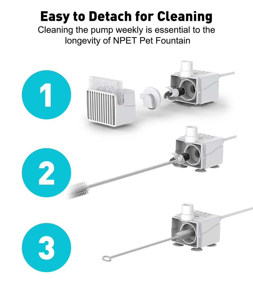 NPET DF10 ultra-quiet-pump image emphasizes silent operation