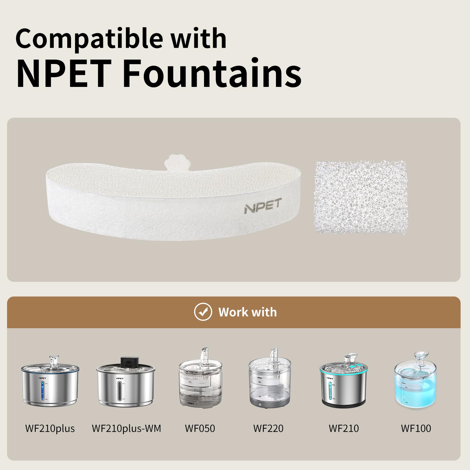 NPET non-woven fabric layer helps keep water cleaner.