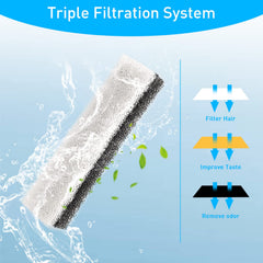 NPET WF020TP filter close-up; high-density carbon enables multi-stage filtration.