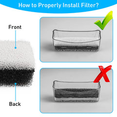 NPET WF020TP cotton-layer detail; white filter cotton supports filtration.