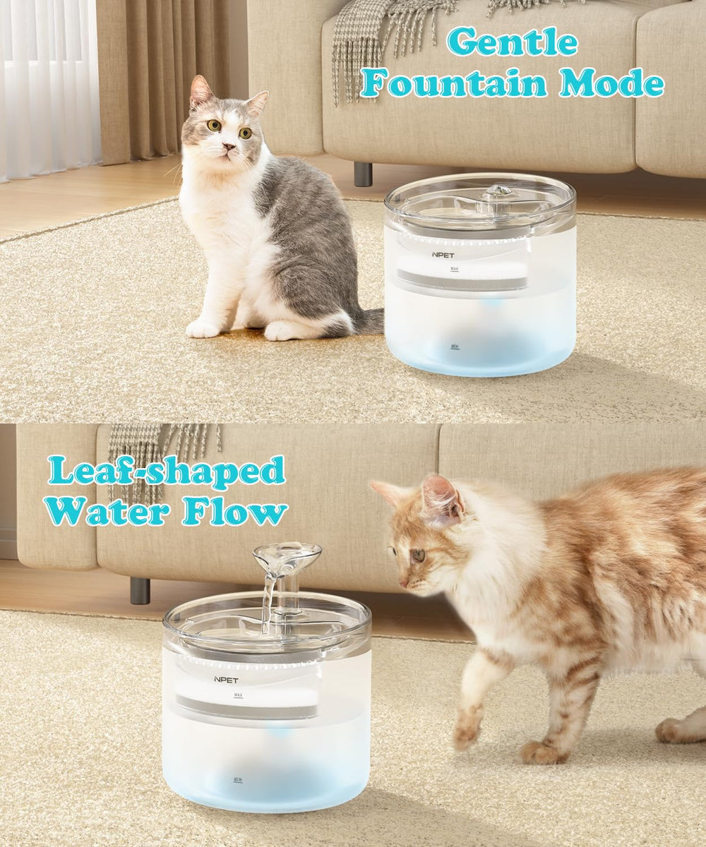 NPET WF100 bottom suction pump and LED light highlight quiet operation
