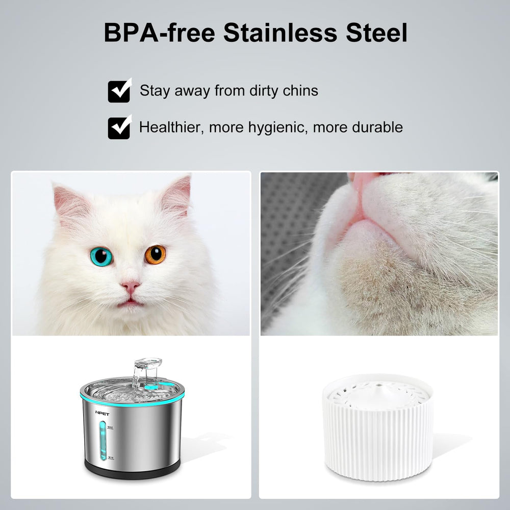 NPET WF210 visible window displays water level for timely refills