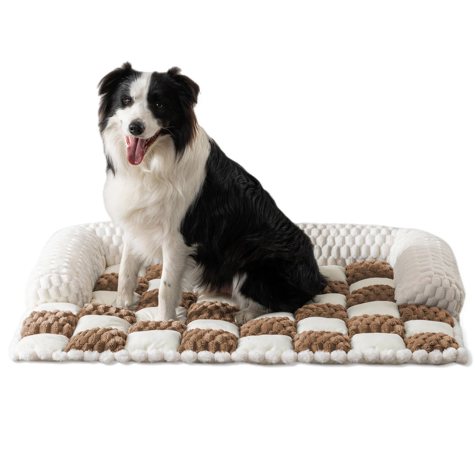 Npetrsnug brown-color dog couch cover blends with home decor.