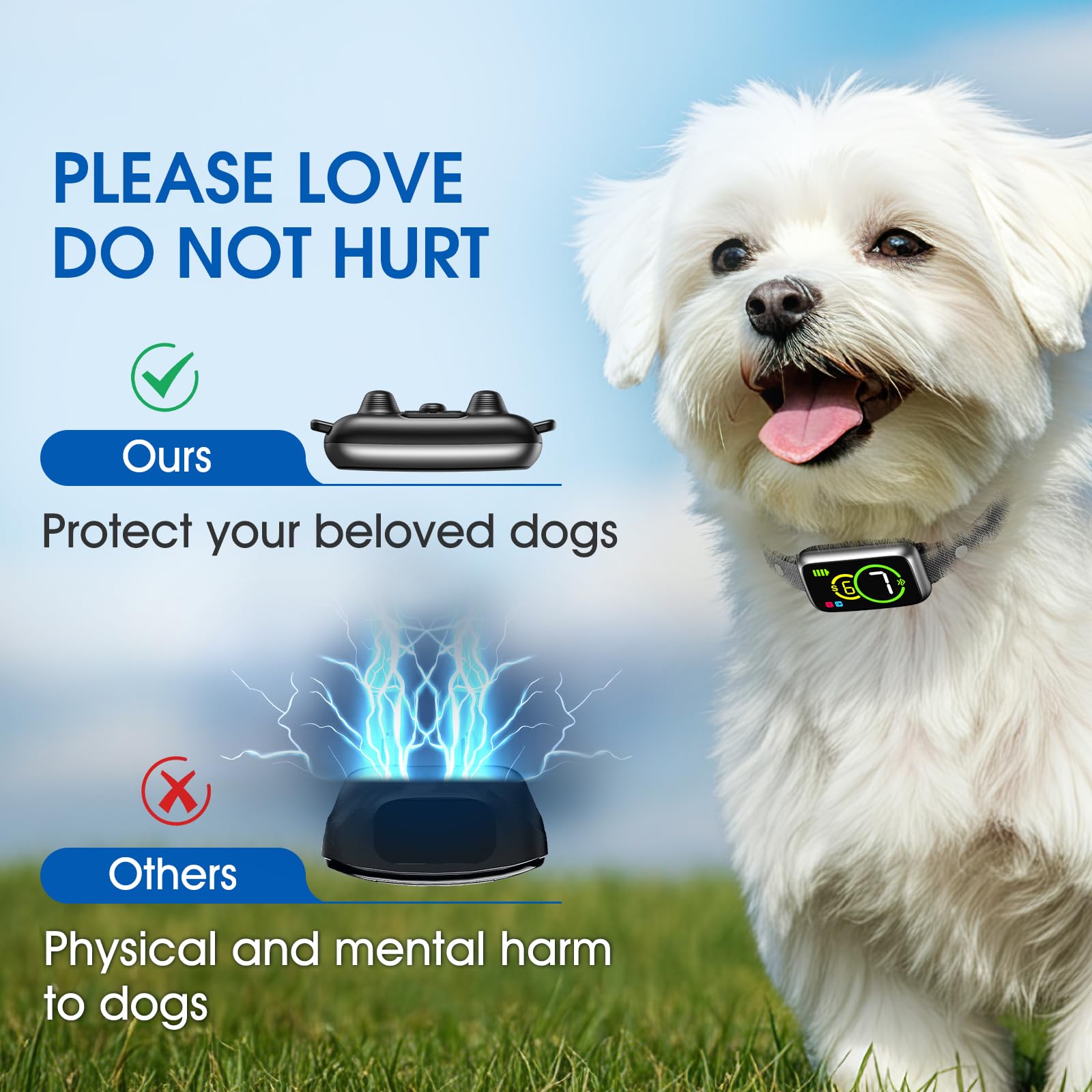 NQQHNN 1S Stop Bark Collar quick charging and long standby for convenience