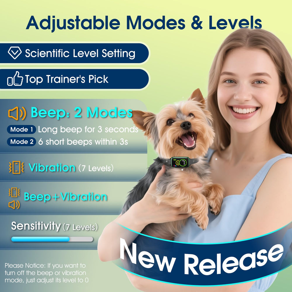 NQQHNN bark collar with precision detection reducing false activations.