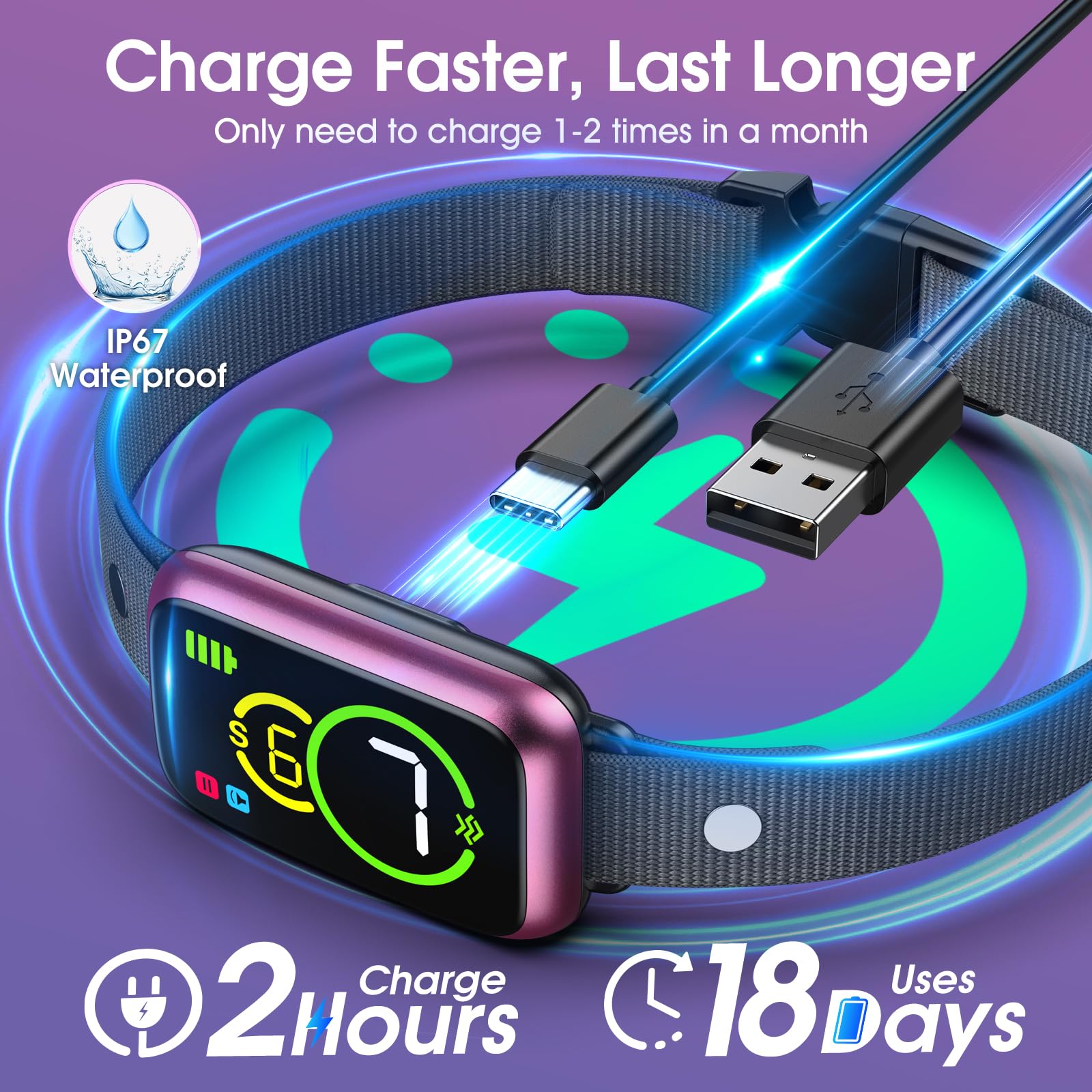 NQQHNN Smart Dog Bark Collar beep and vibration modes offer humane training options.