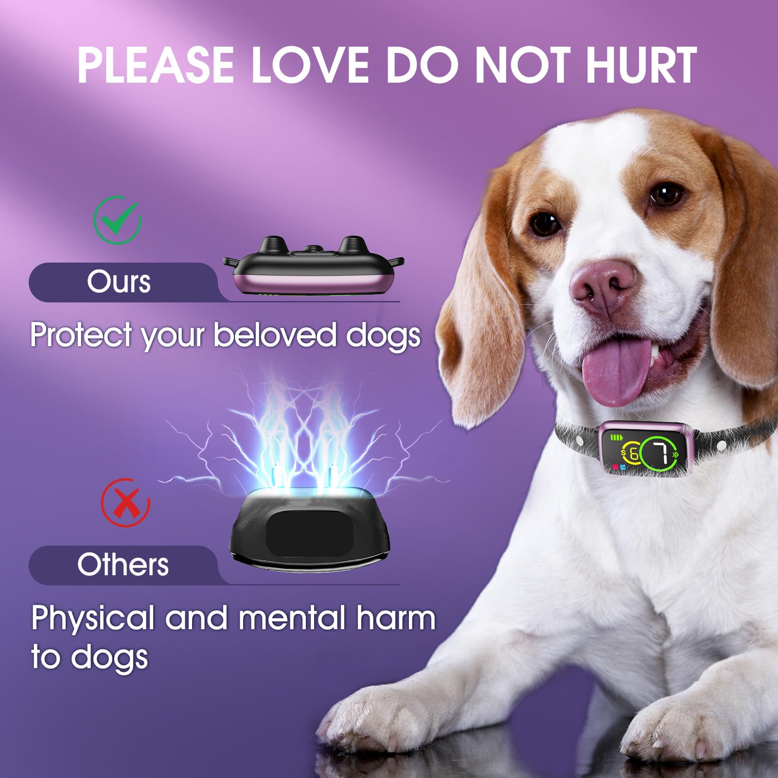 NQQHNN Smart Dog Bark Collar long standby life keeps training ready.