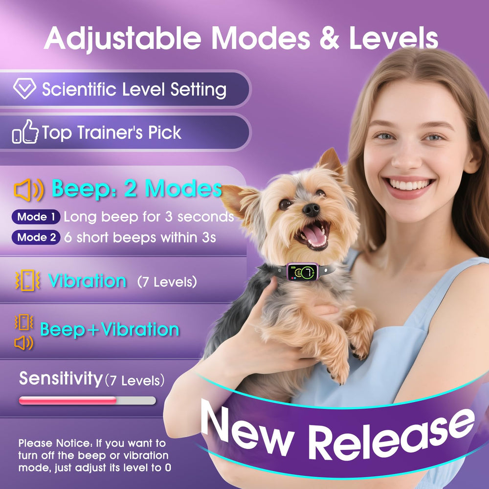 NQQHNN Smart Dog Bark Collar precision detection minimizes false activations for calmer homes.