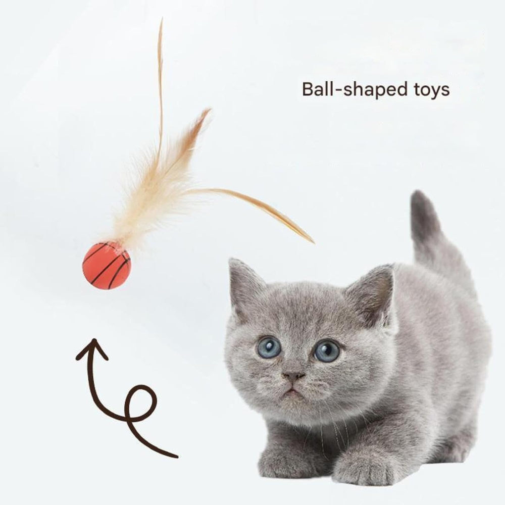 NRAEC silicone rolling balls closeup highlights durable, safe chewable components for playful kittens.
